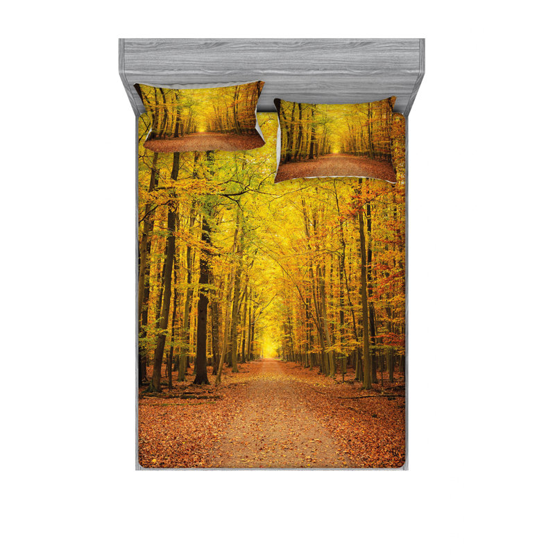 Ensemble de draps de chemin de table saisonnier park, Ensemble de drap pour grand lit avec drap-housse