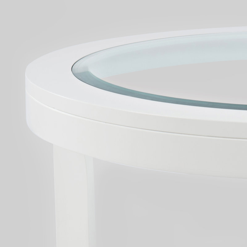 Table basse avec rangement Bremen, Blanc