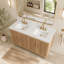 Freestanding Standard Double Vanity Bathroom Vanity With Ceramic Top