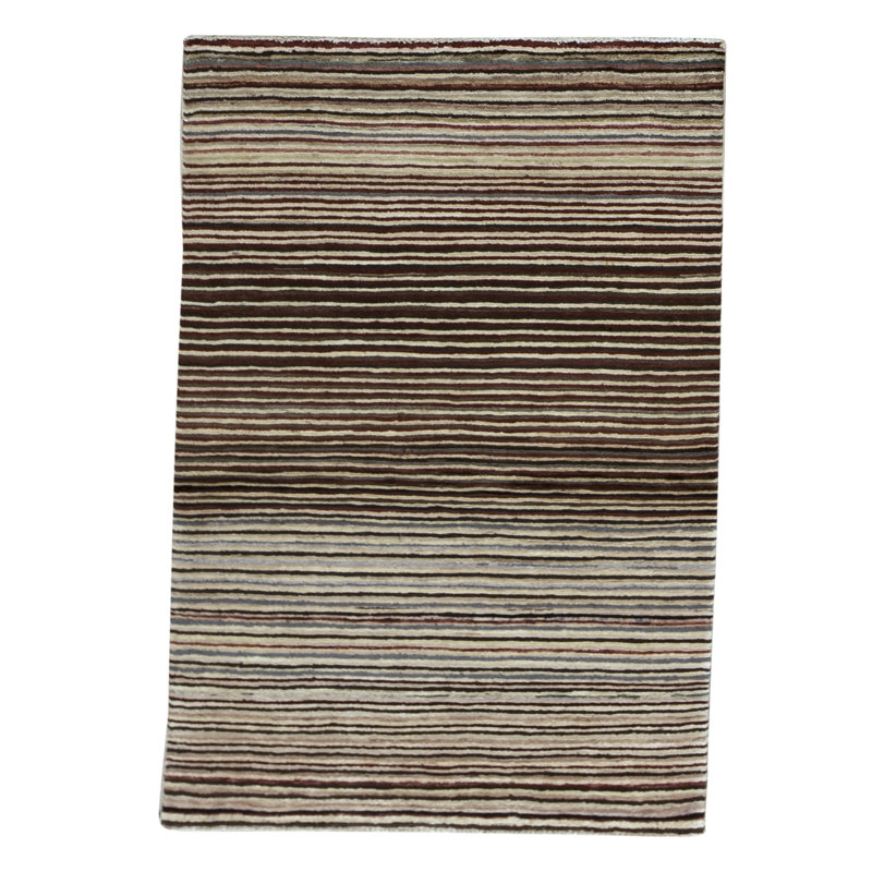 Hand-Knotted High-Quality Beige/Brown/Black Area Rug