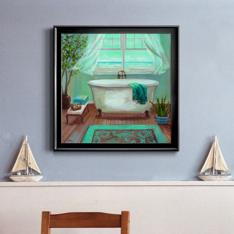 «Soft Breeze I», reproduction d'art sur toile encadrée, H 17,5 po x l 17,5 po x P 1,5 po, Toile avec cadre noir