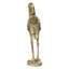 Figurine grue en or 15,9 po, statue d'oiseau debout élégante avec base texturée, sculpture décorative pour le salon, la chambre à coucher et le vestibule