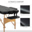 HOMCOM Portable Massage Bed Folding Beauty Massage Table Black