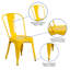 Chaise d'appoint empilable en métal Lily-1652496495