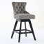 Ensemble de tabouret de bar pivotant avec structure en bois, gris-819482163