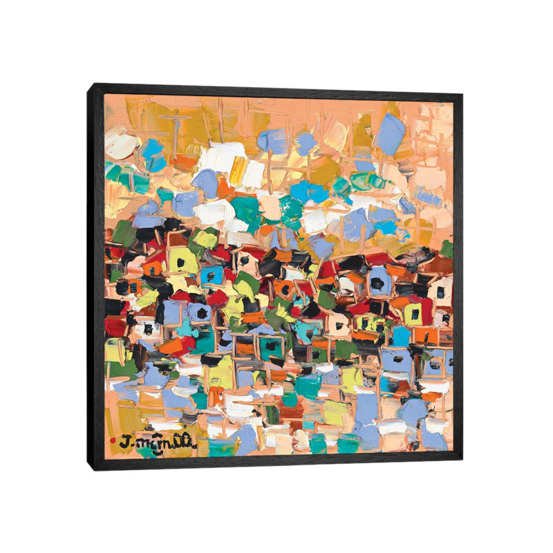 Bay Front by Joachim Mcmillan - Painting on Canvas, Black Framed, 66.04cm H x 66.04cm W x 3.81cm D