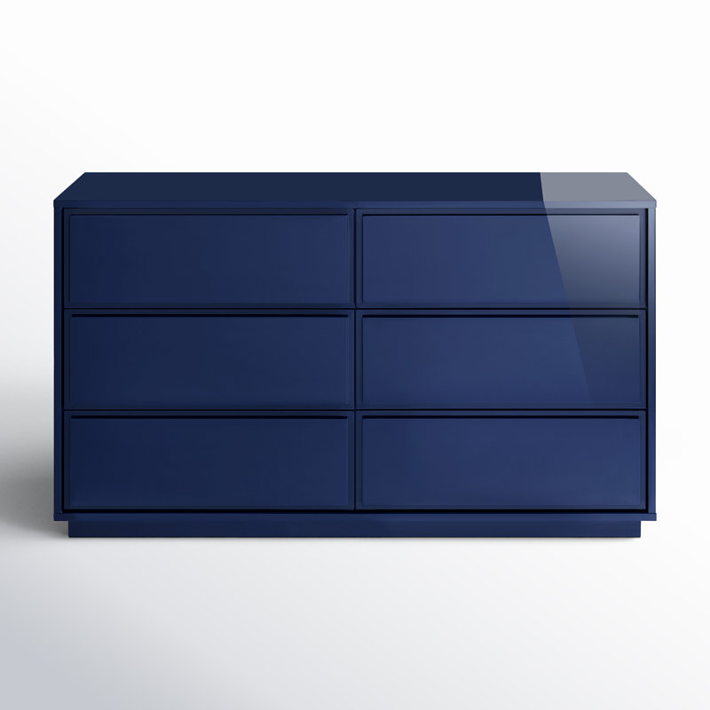 Carson Fully Assembled 6-Drawer Sideboard, Blue