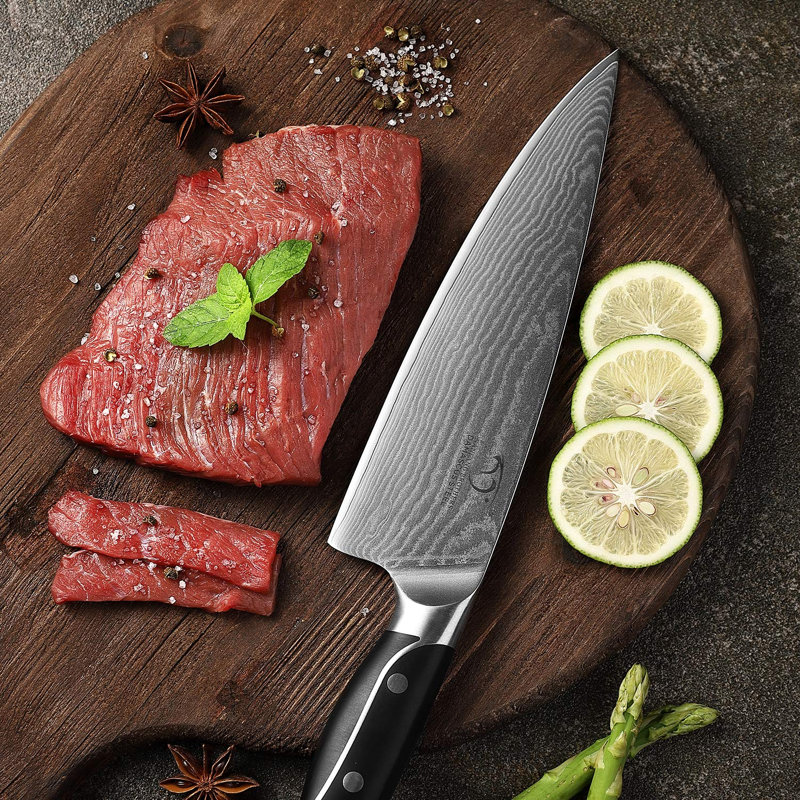 Nanfang Brothers Damascus Steel Knife Block Set