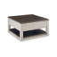 Table basse Barb, 2 tiroirs et plateau relevable, bois d'acacia gris de 36 pouces