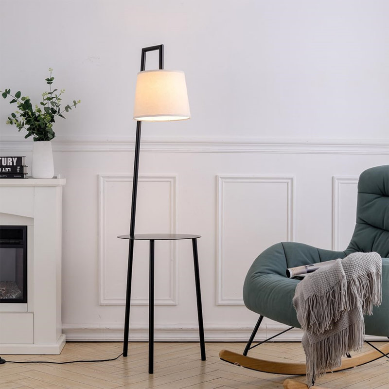 150cm Black Tray Table Floor Lamp
