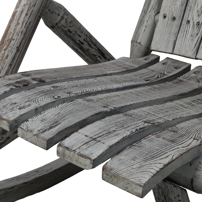 Ergonomic Gray Outdoor Rocker Made From Fir Wood, Simple Assembly Procedure, For Yard, Front Porch, And Indoor Spaces Wooden Porch Chair With Heavy - Duty Structure, Design, Gentle Oscillation