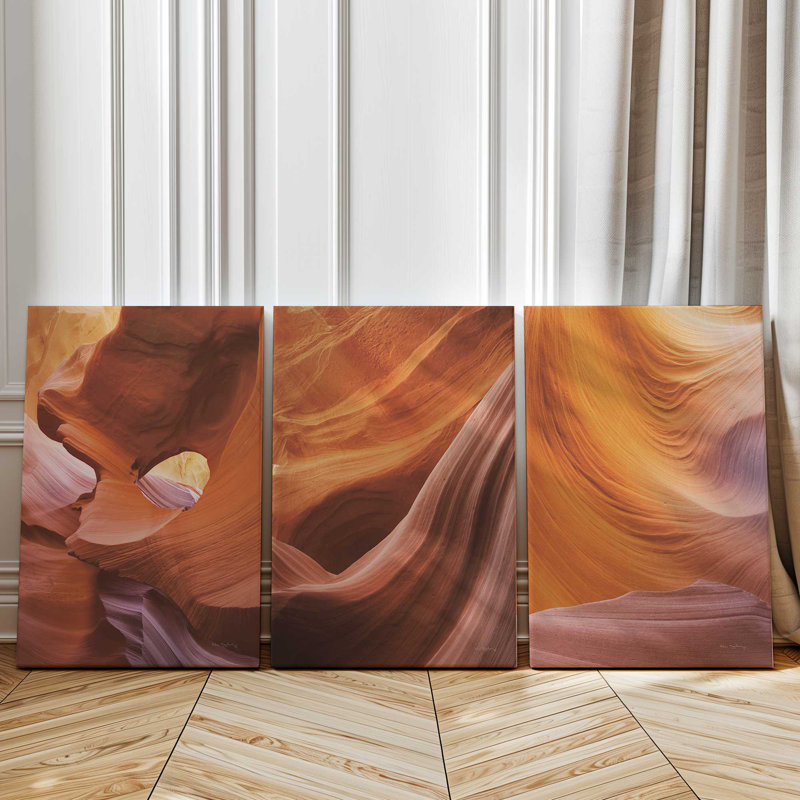 Sculpted by Time, ensemble de 3 impressions sur toile dans un cadre, Toile tendue, H 48 po x l 32 po x P 1,25 po