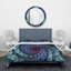 Vortex en spirale bleu et noir - ensemble de housse de couette moderne - microfibre de polyester-66399721