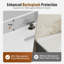 Meuble-lavabo double 60 po avec comptoir en marbre d'ingénierie, lavabo en céramique, dosseret-891513114-891513116