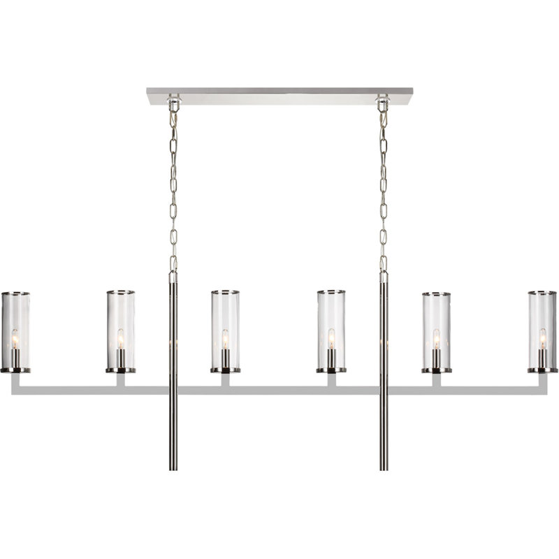 Kelly Wearstler Liaison Large Linear Chandelier, Polished Nickel