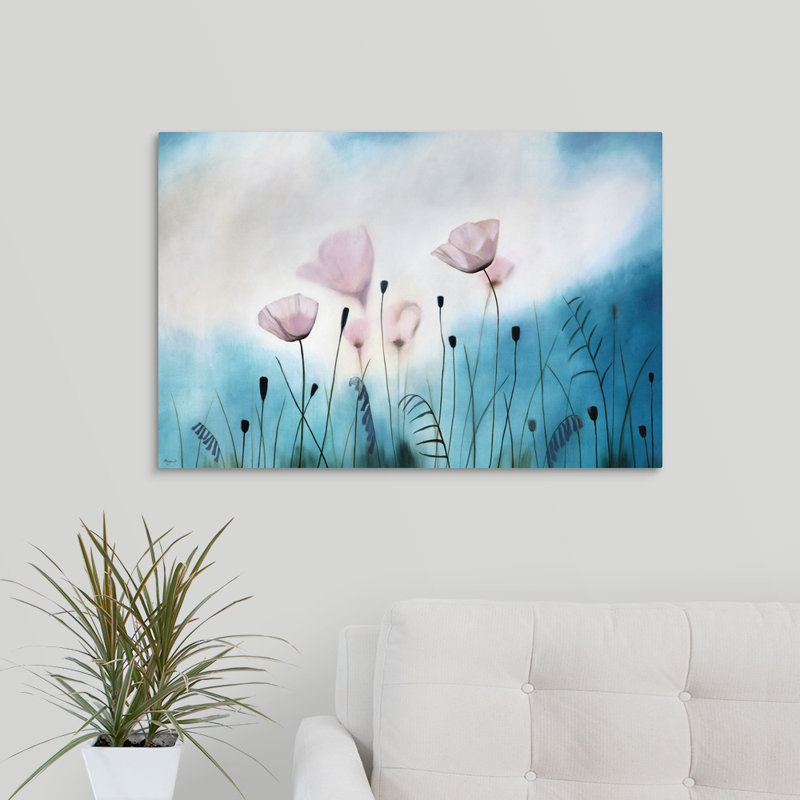 « gossamer prières », peinture sur toile, Toile tendue, H 20 po x l 30 po x p 1,25 po