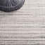 Tapis rayé en laine / viscose / coton tissé à la main Brileigh en ivoire / gris-2070055739