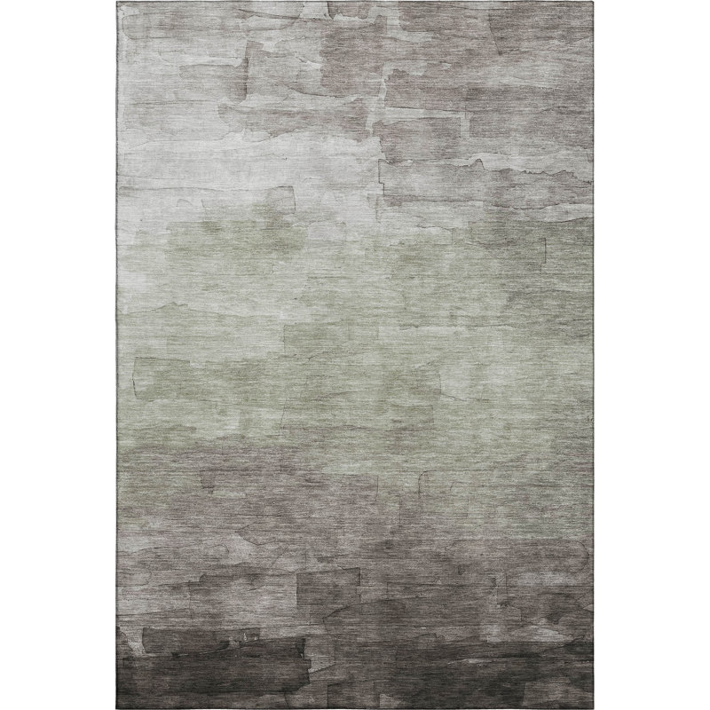 Premium Machine Washable Sykora AMF1465 Stripes Rug, Rectangle 8' x 10'