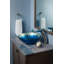 Lavabo de salle de bain circulaire en verre avec robinet diaccio-10833771