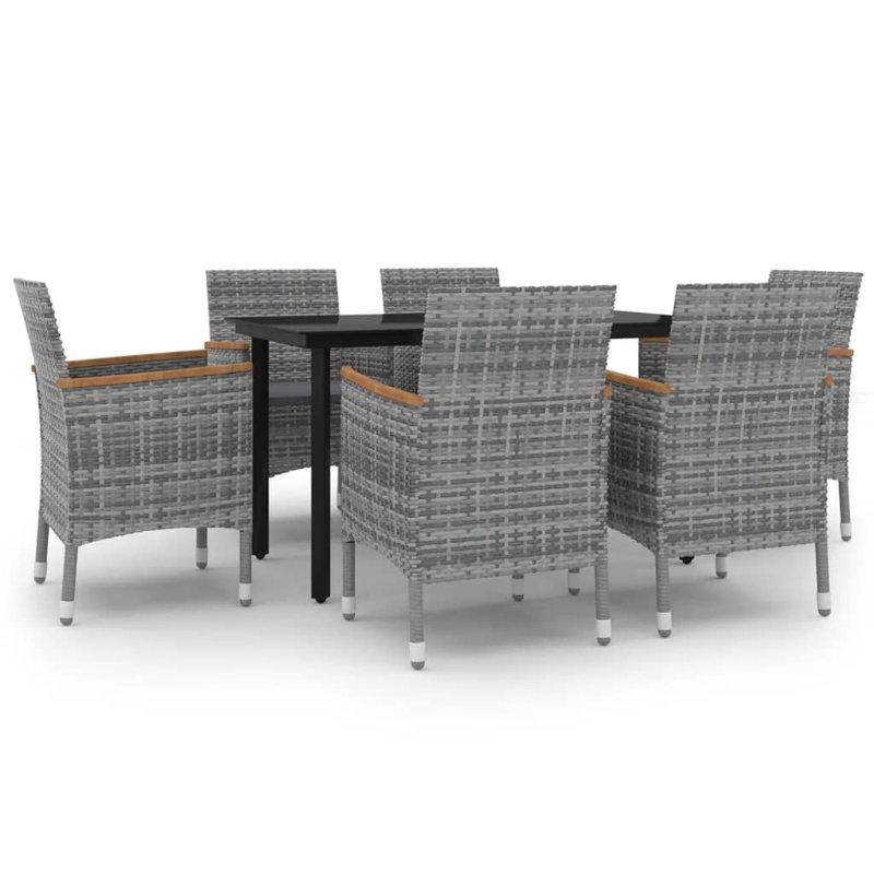 Symba Rectangular 6 - Person 55.1" Long Dining Set with Cushions