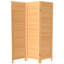 6 Ft. Tall Wooden Louvered Room Divider Walnut 3 Panel-1123949875-1123949887