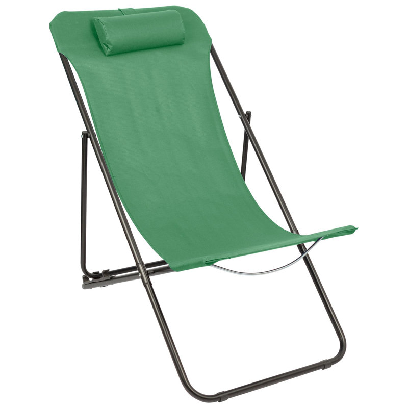 Folding Deck Chair, Green