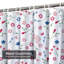 Rideau de douche imperméable à motif floral en coton avec 12 crochets-1246785410