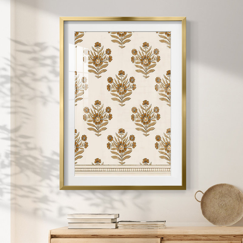 BlockPrint Blooms, Vieilli, H 28,5 po x l 20,5 po