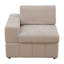 Canapé modulaire rembourré en velours côtelé de 130 po avec repose-pieds Loyde-1734487558