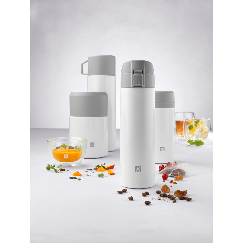 ZWILLING Thermo 23.6 Oz Bottle + Eats Set, Silver/White