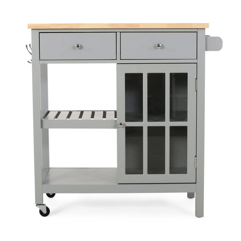 Nomaan Kitchen Cart, Gray