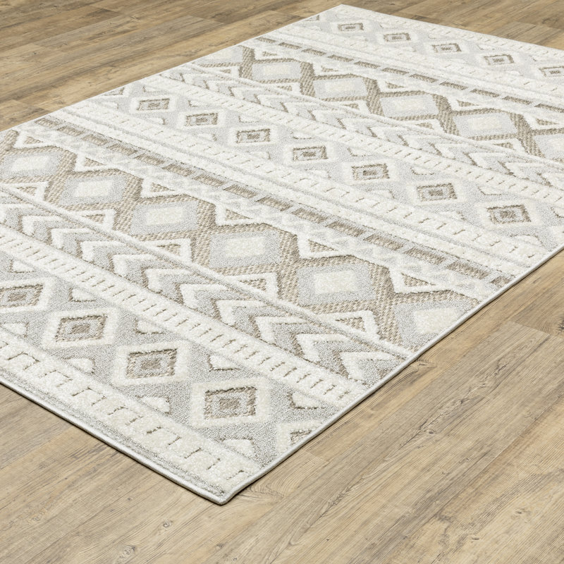 Thurma Geometric Indoor Rug, Rectangle 3'3" x 5'