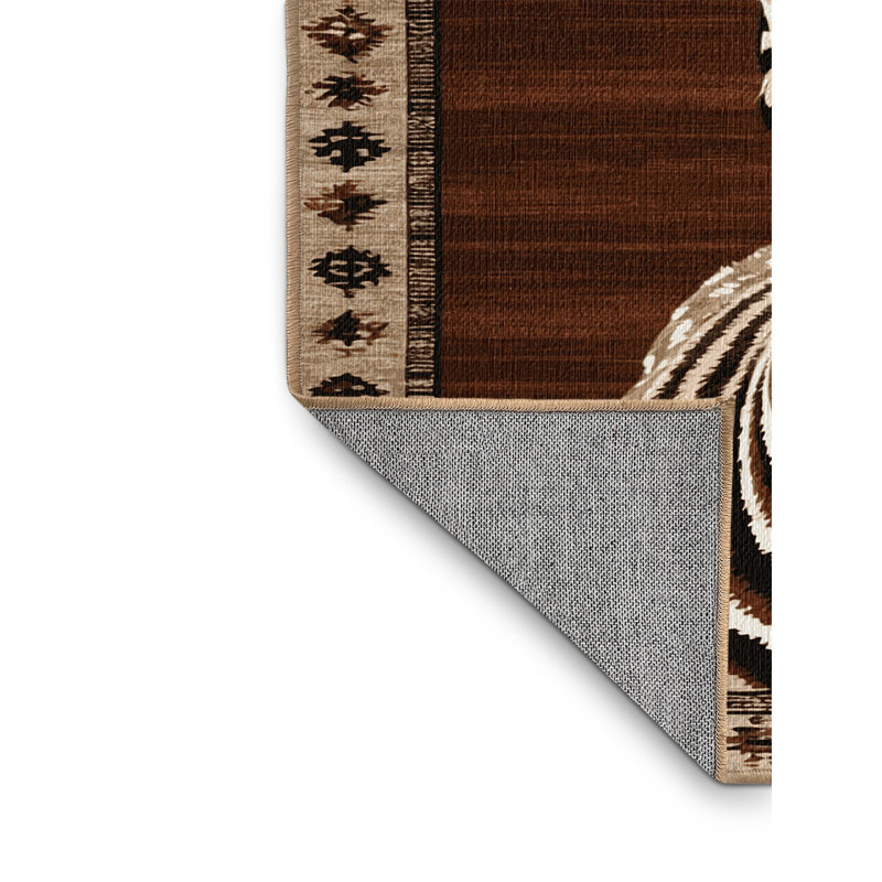 Washable Kudu Wildlife Area Rug, Rectangle 8' x 10'