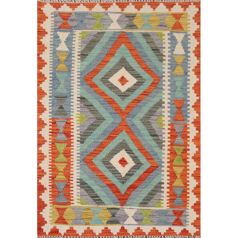 South Western Kilim Oriental Accent Rug 3x4