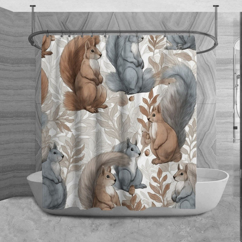 Sercan Microfiber Shower Curtain, 73" H x 70" W