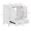 Meuble-lavabo de salle de bain avec lavabo simple, armoire de rangement de salle de bain avec 2 portes et un tiroir-116119087