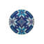 Tapis bleu délavé à motif flocon de neige-156748986