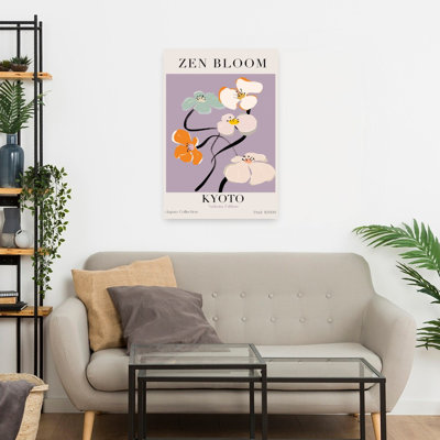 Contemporary Art Contemporary Modern Serene Flower Wall Art by Treechild - Wrapped Canvas Print