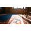 Open Blue Field Antique Tribal Geometric Caucasian Talish Rug