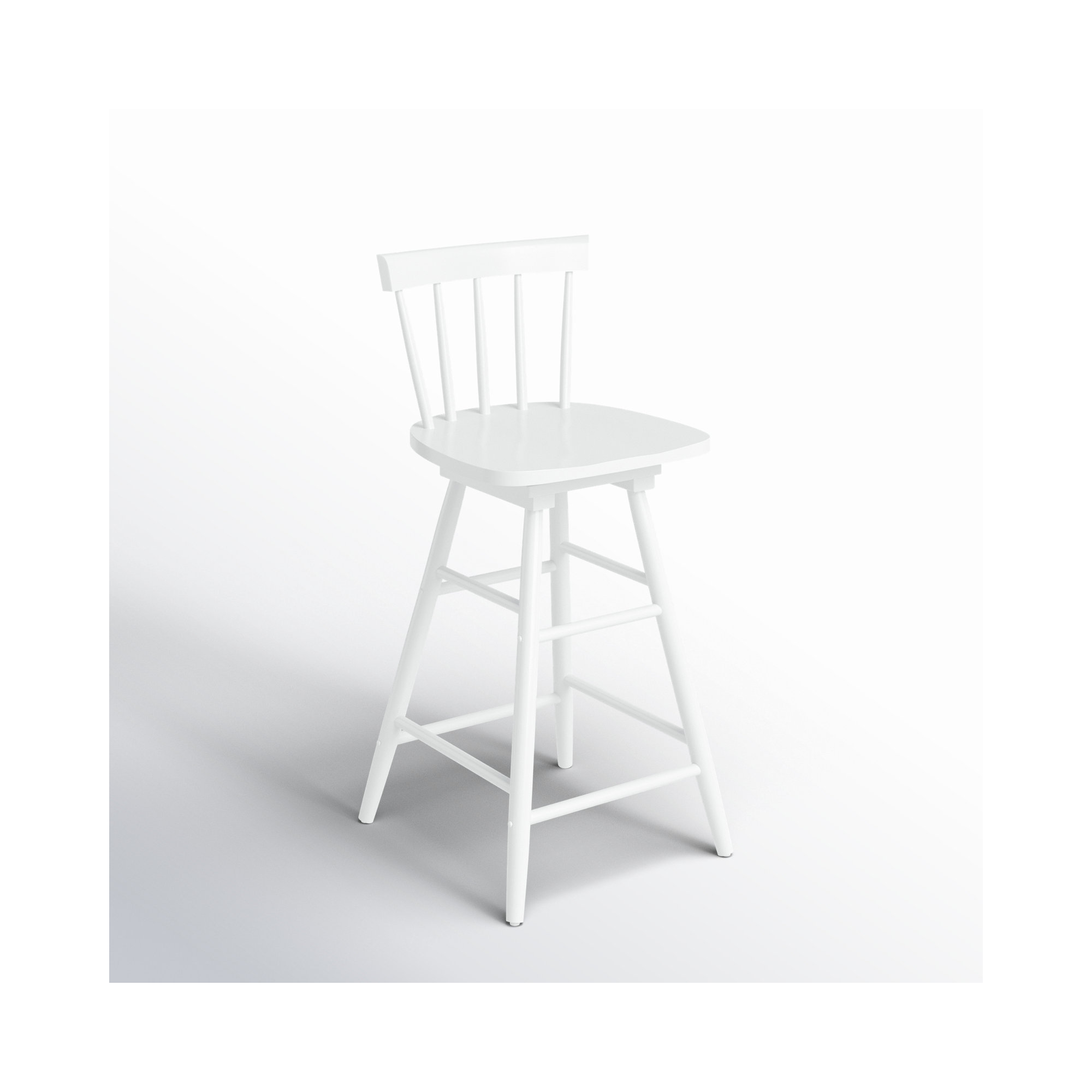Portside Swivel Counter Stool, White