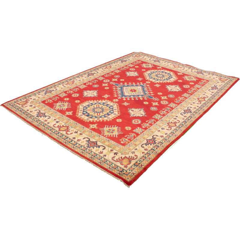 Tapis de bois one-of-kind à la main-noué la 2010 gaznis rouge/or 2 pi 6 po x 10 pi Hypoluxo