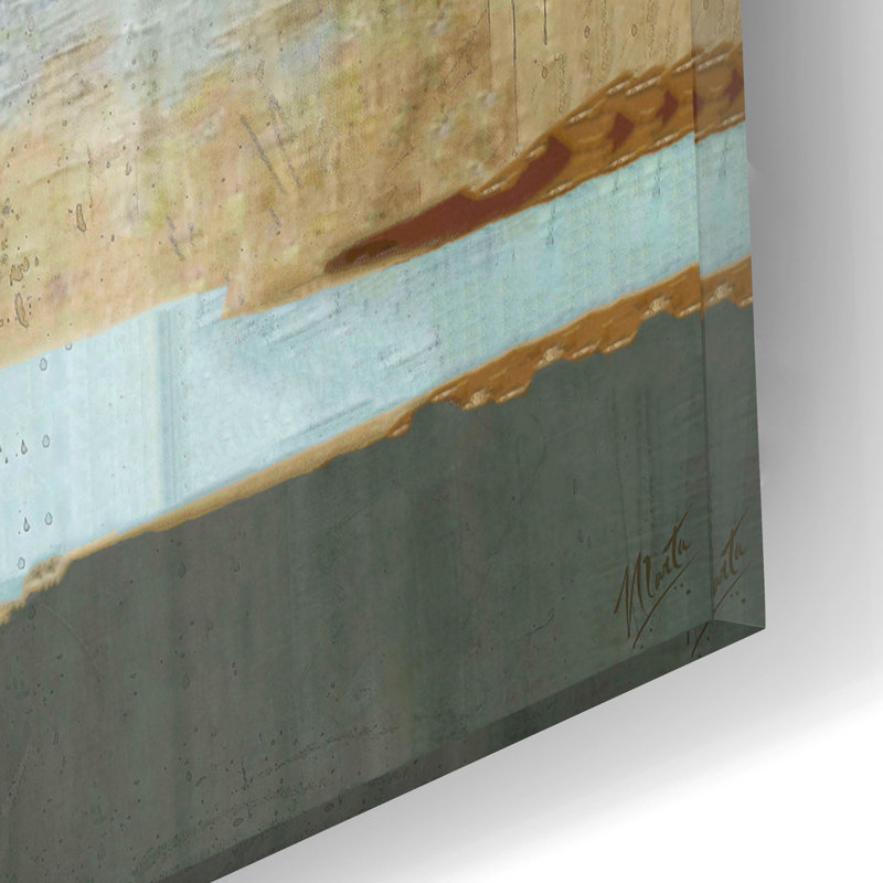 Art mural en verre Wrought Studio ™ «Golden» par Marta Wiley, H 16 po x l 12 po x P 0,13 po