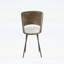 Ensemble de 2 chaises en osier avec pieds en métal et dossier à oreilles pour une assise confortable-570918163