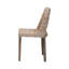 Chaise de salle à manger moderne en bois de rotin gris moderne et brun naturel