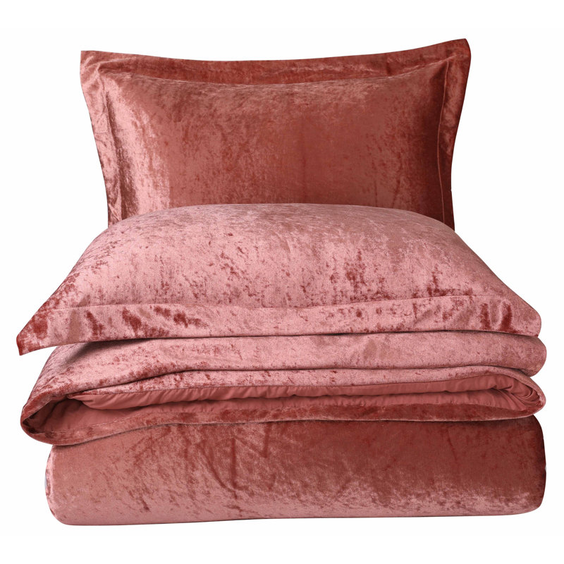 Ensemble de housse de couette en microfibre 3 pièces, Très grand, Corail