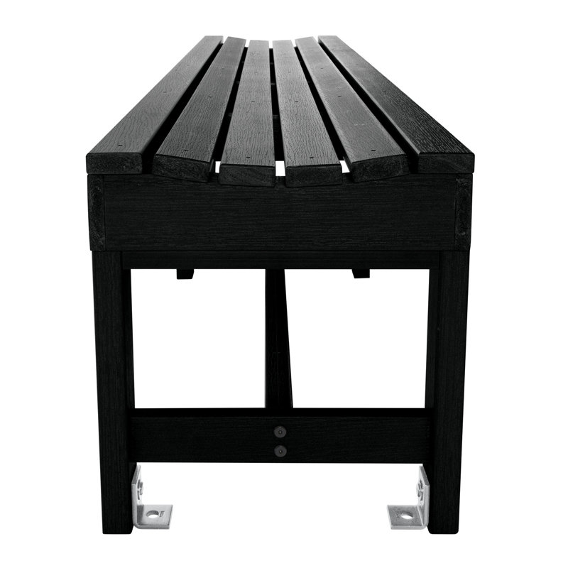 Antonia Outdoor Dining Bench, Black