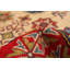 Tapis décoratif en laine rouge de conception unique 8 pi 2 po x 10 pi 6 po noué à la main New Age