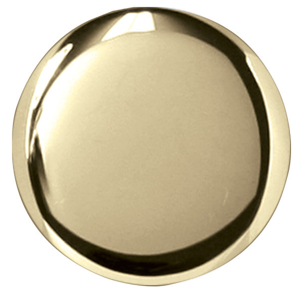 Square Brass Shower Tile with Round Grid Drain Cover and Crown Ring, Polished Brass