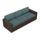 Buckholtz 92.25'' High-Density Polyethylene (HDPE) Wicker Outdoor Sofa