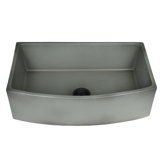 Nantucket Sinks' 33 Inch Farmhouse Fireclay Sink with Curved Apron